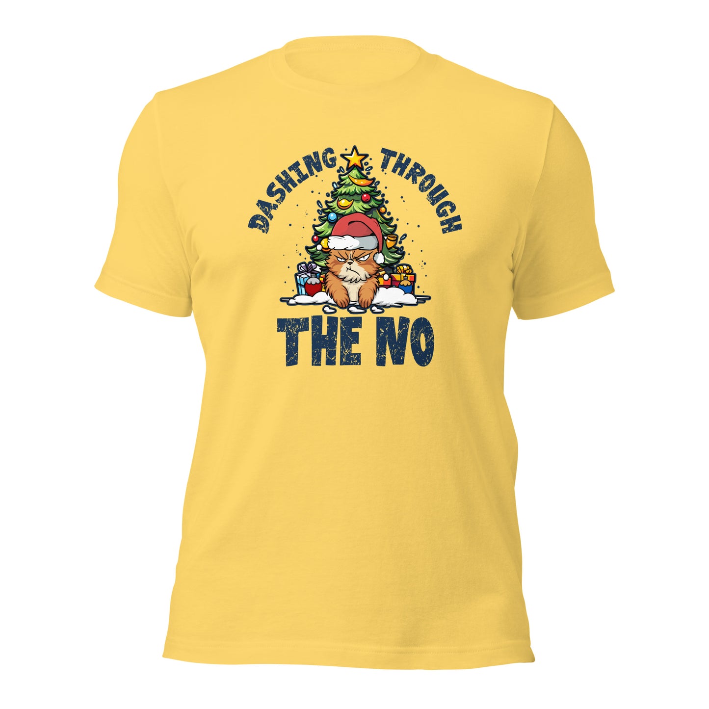 Dashing Through The No Funny Holiday Unisex Light Tee