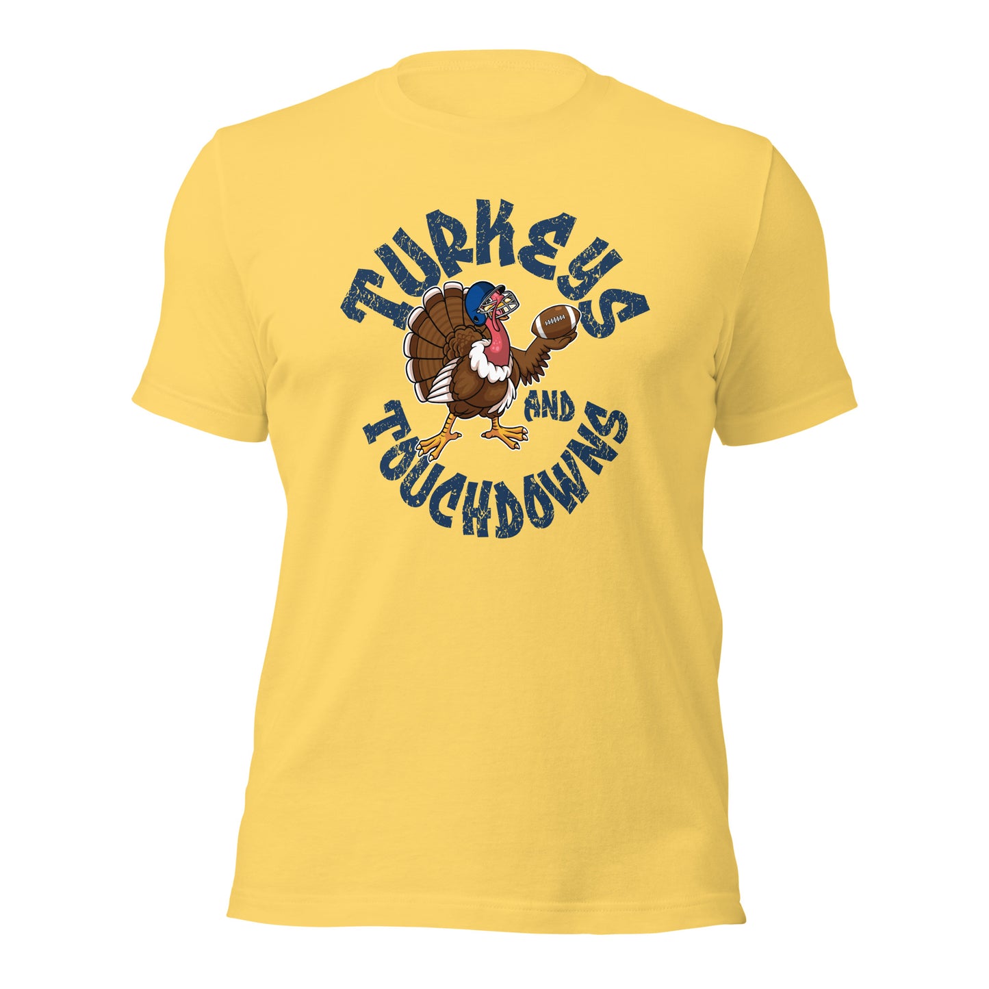 Turkeys And Touchdown American Football Thanksgiving Unisex Light Shirt