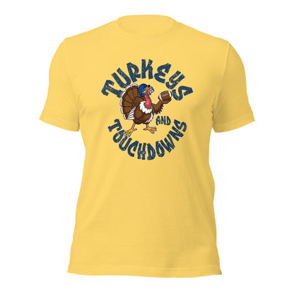 Turkeys And Touchdown American Football Thanksgiving Unisex Light Shirt