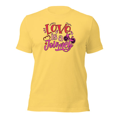 Love Is A Journey Tees Valentines Day Gift Couple Shirt Bicycle Lover Light Tshirt