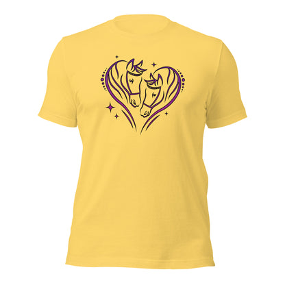 Valentines Day Equestrian Horse Heart Unisex Light Shirt