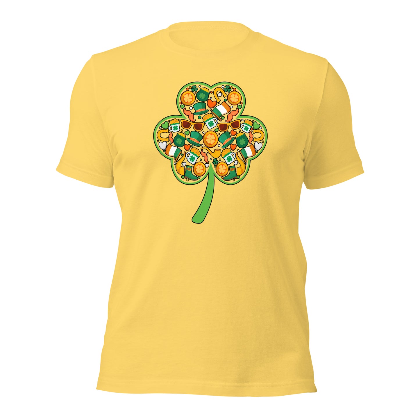 St. Patty Shirt Four Clover Leaf Pot Of Gold Unisex Light Shirt