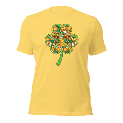 St. Patty Shirt Four Clover Leaf Pot Of Gold Unisex Light Shirt