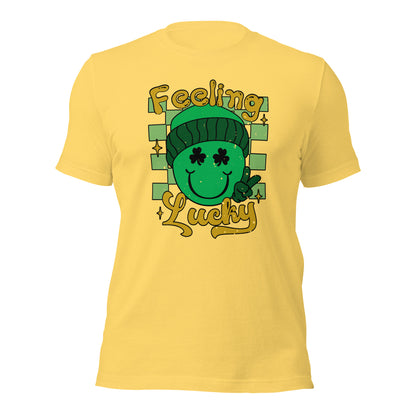 Smiley Feeling Lucky Happy St. Patricks Day Unisex Light Shirt