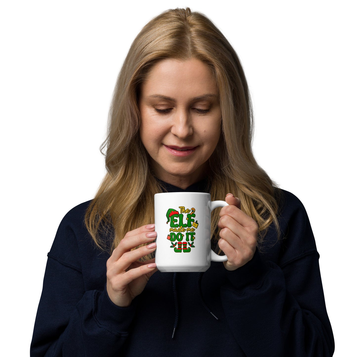 Elf Made Me Do It Christmas Elf Holiday Mug