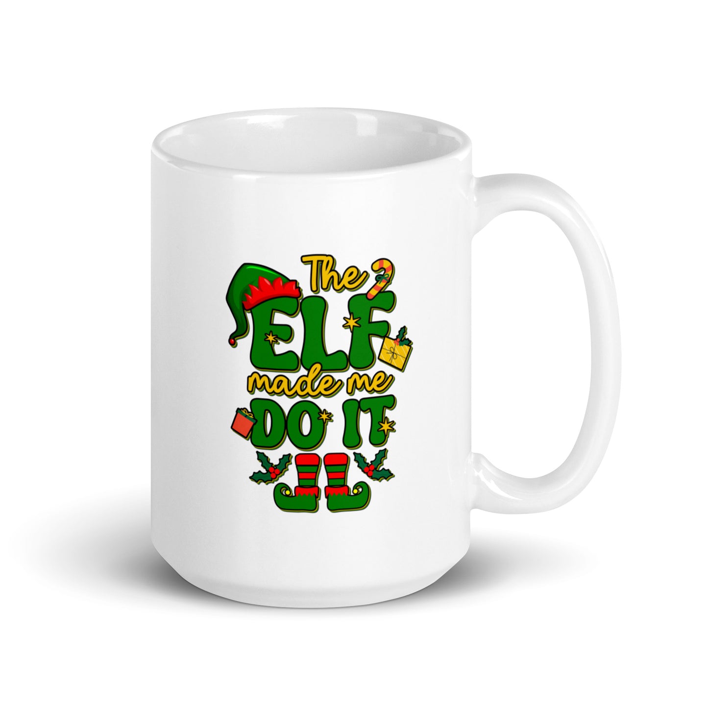 Elf Made Me Do It Christmas Elf Holiday Mug