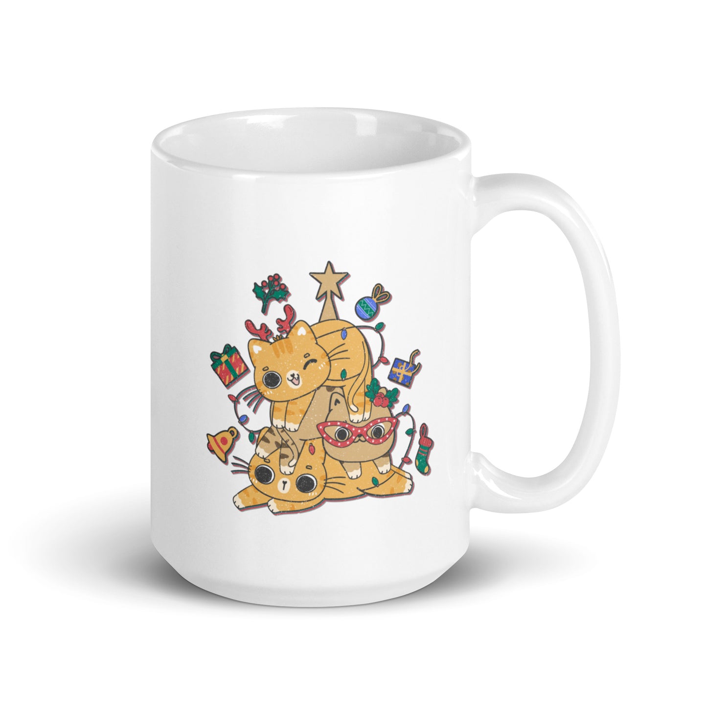 Catmas Light Cat Lover Xmas Mug