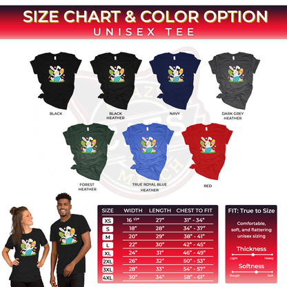 Cute Easter Bunny Unisex Shirt For All Ages Dark Shirt