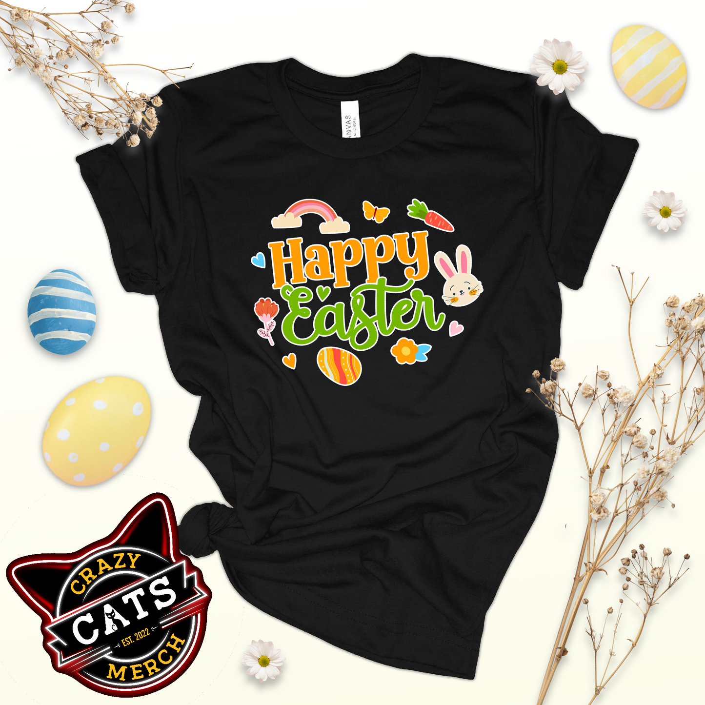 Happy Easter Day Graphic Unisex Adult Dark Shirt