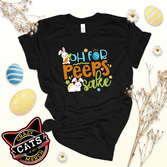 Oh For Peeps Sake Easter Day Unisex Adult Dark Shirt