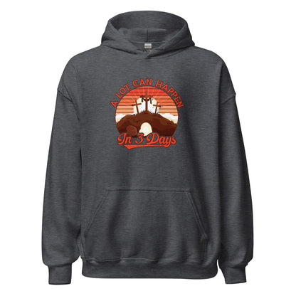 A Lot Can Happen In 3 Days Unisex Easter Dark Hoodie For Adult