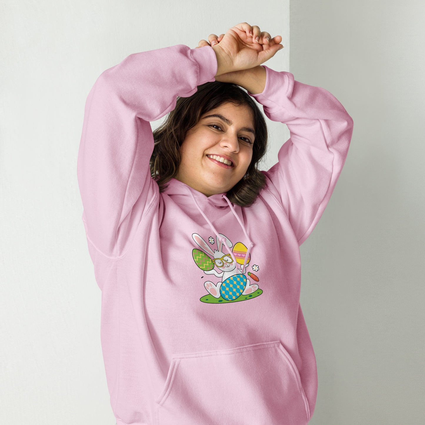 Cute Easter Bunny Unisex Light Hoodie For All Ages