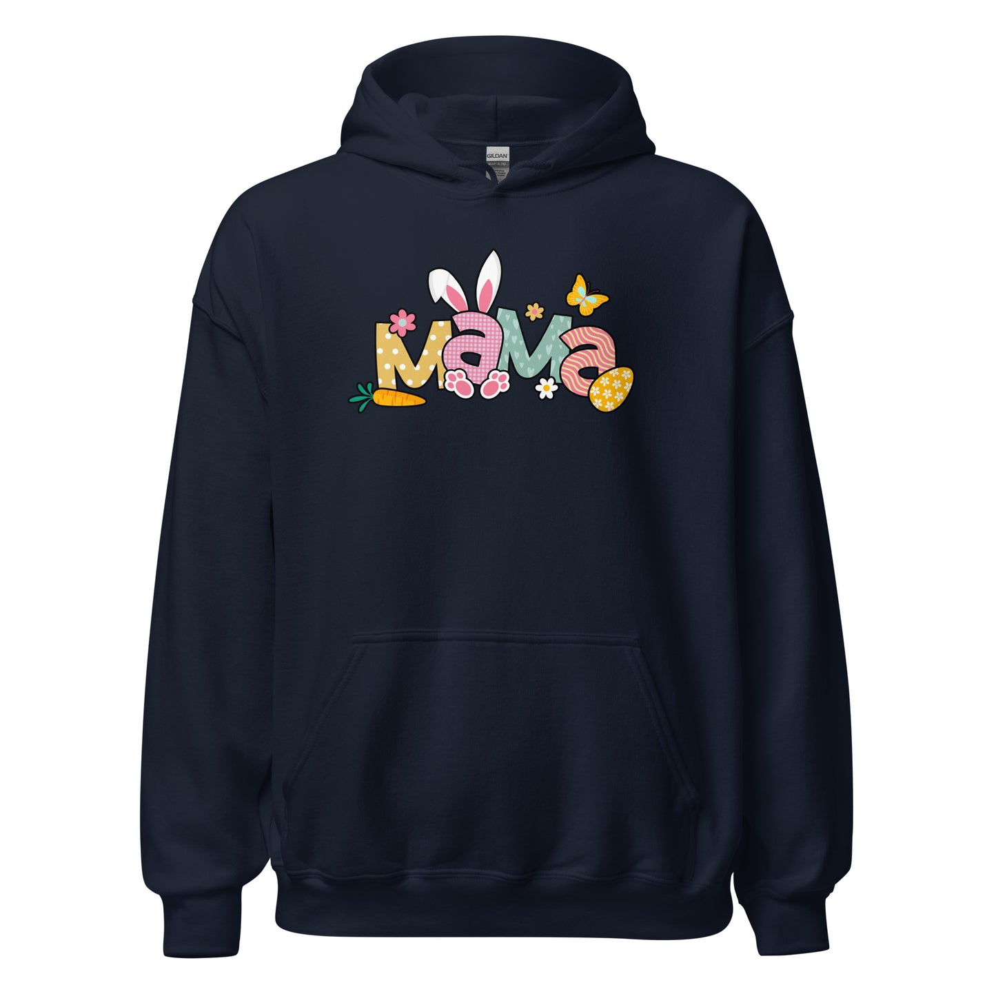 Mama Bunny Easter Women's Dark Hoodie Gift For Mom