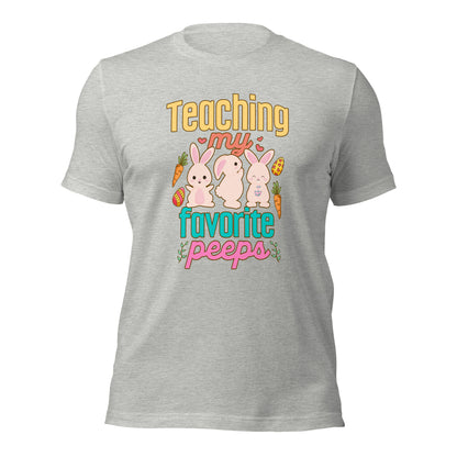 Teaching My Favorite Peeps Easter Teacher Unisex Light Shirt