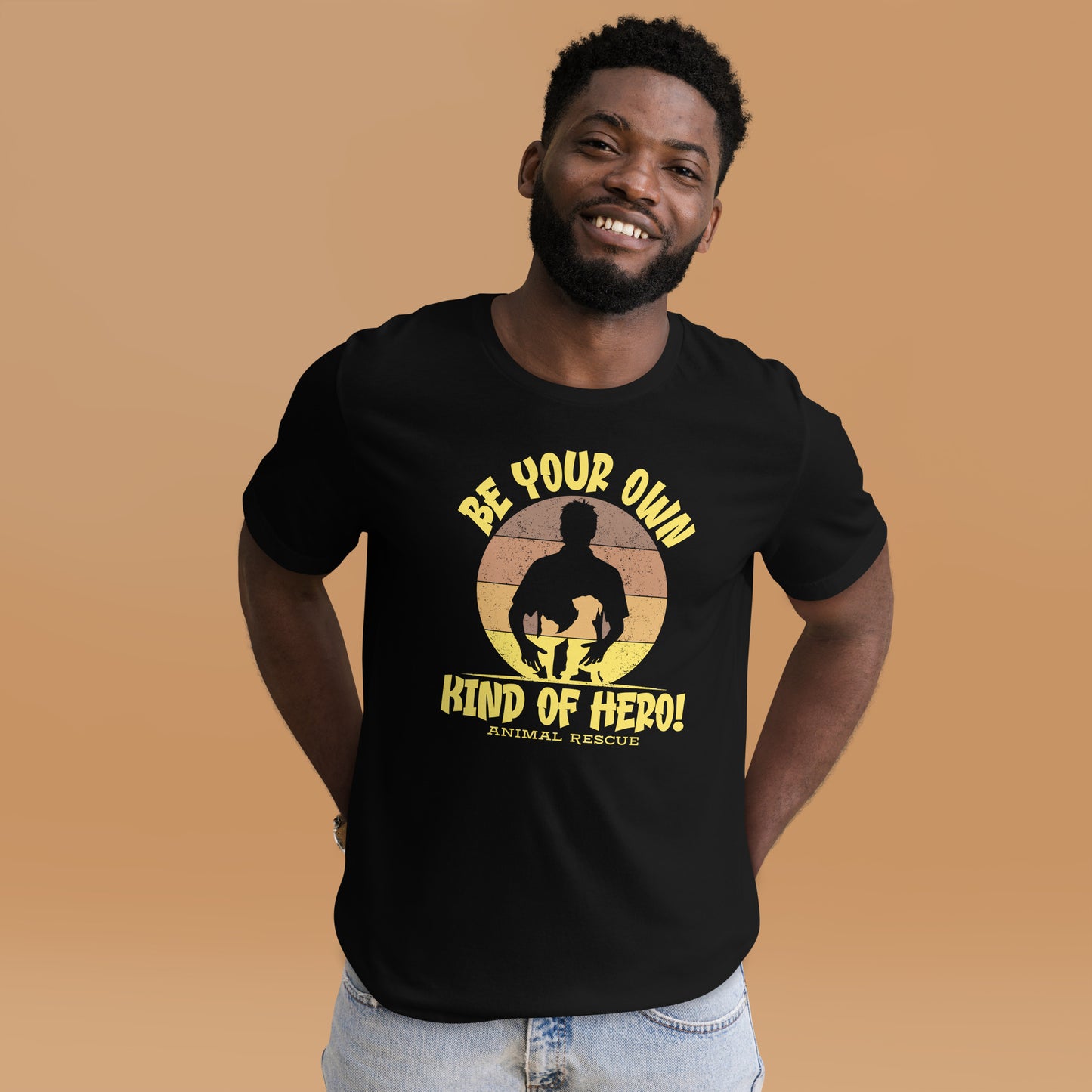 Be Your Own Kind Of Hero Animal Rescue Inspirational Unisex Dark T-Shirt