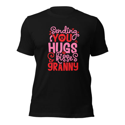 Sending You Hugs & Kisses Granny Mothers Day Dark Shirt