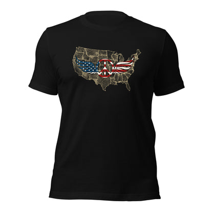 Stars And Stripes Peace Wings Sign Patriot Unisex Dark Shirt