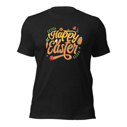 Happy Easter Mens Womens Holiday Unisex Dark T-Shirt