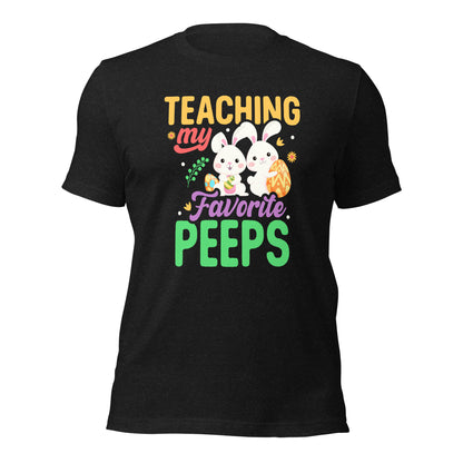 Teachers Easter Shirt Teaching My Favorite Peeps Dark Tee