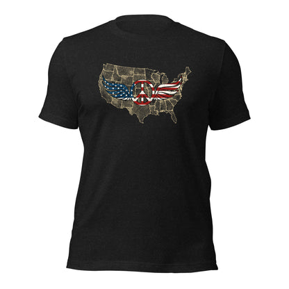 Stars And Stripes Peace Wings Sign Patriot Unisex Dark Shirt