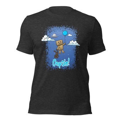 Oopsie Robot Outer Space Shirt Playful Funny Unisex Dark T-shirt