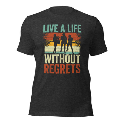 Musician Live A Life Without Regrets Inspiring Quote Guitarist Dark T-shirt