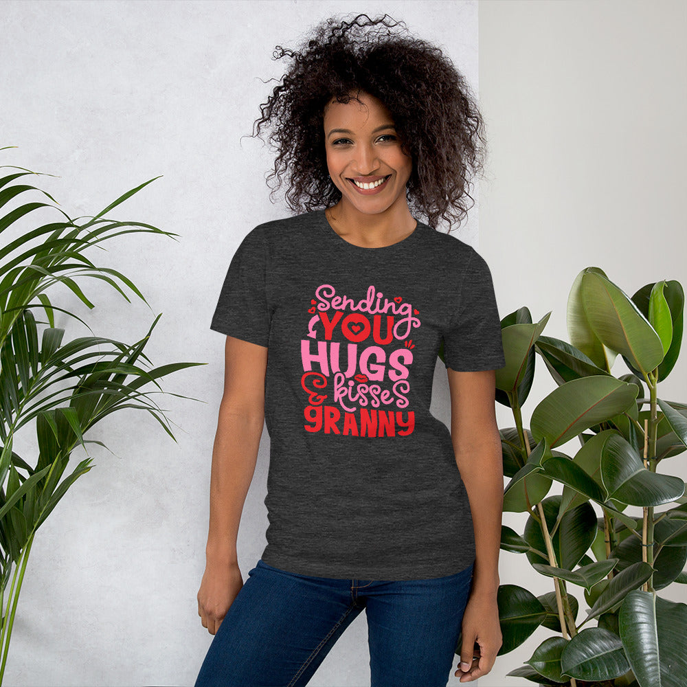 Sending You Hugs & Kisses Granny Mothers Day Dark Shirt