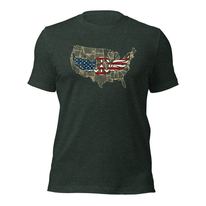 Stars And Stripes Peace Wings Sign Patriot Unisex Dark Shirt