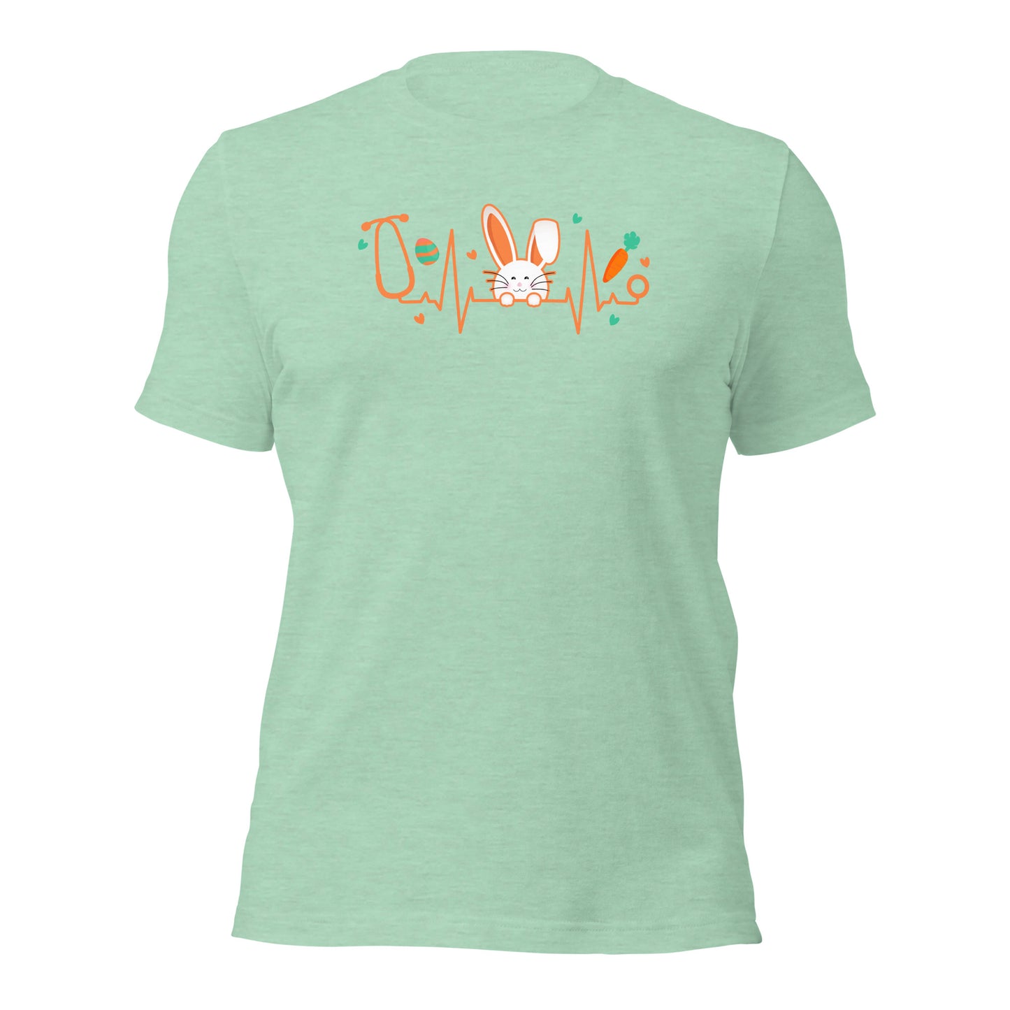 Easter Nurse Bunny Heartbeat Unisex Tee Light Shirt