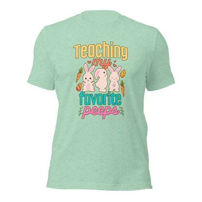 Teaching My Favorite Peeps Easter Teacher Unisex Light Shirt