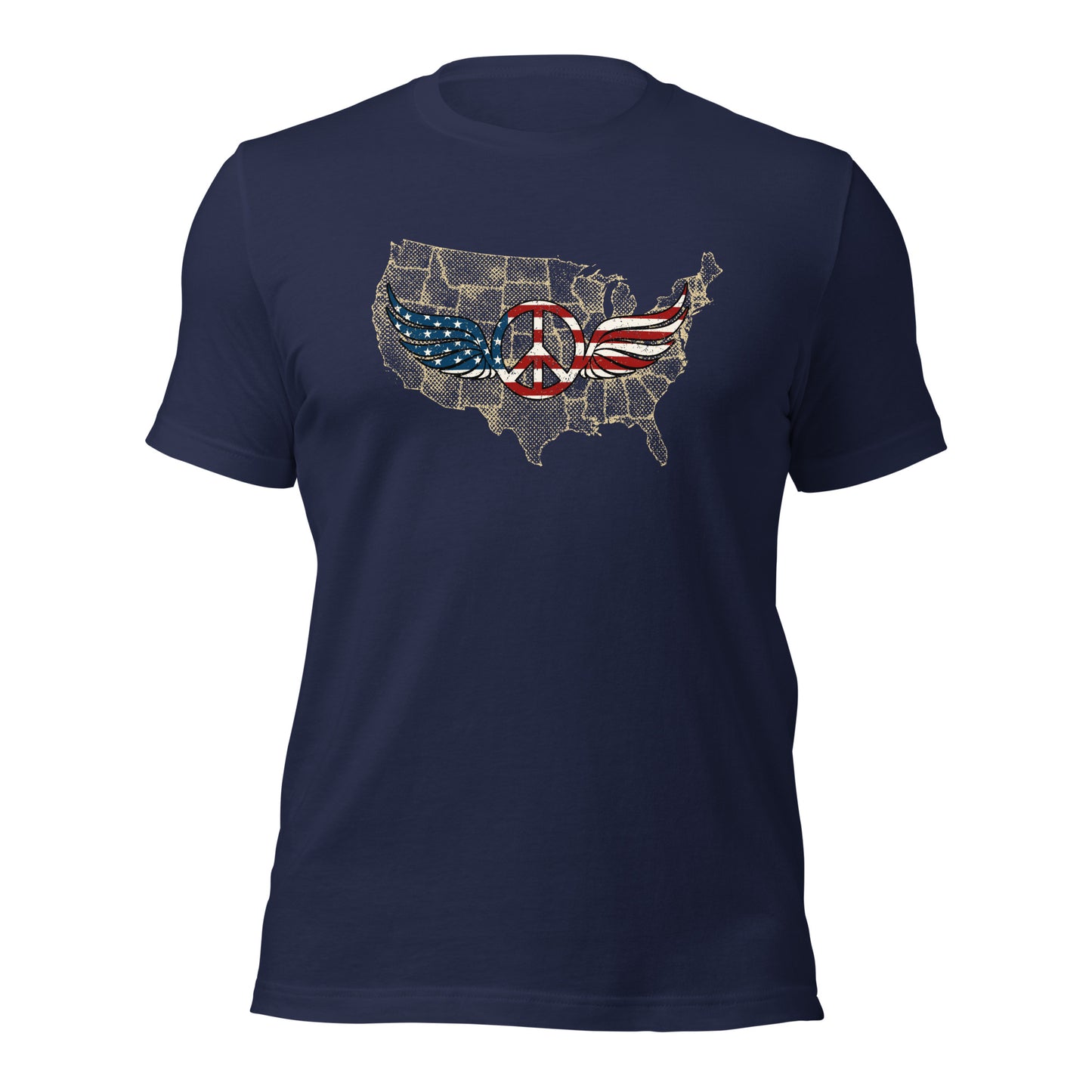 Stars And Stripes Peace Wings Sign Patriot Unisex Dark Shirt