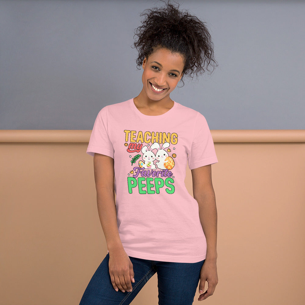 Teachers Easter Shirt Teaching My Favorite Peeps Tee Light Shirt