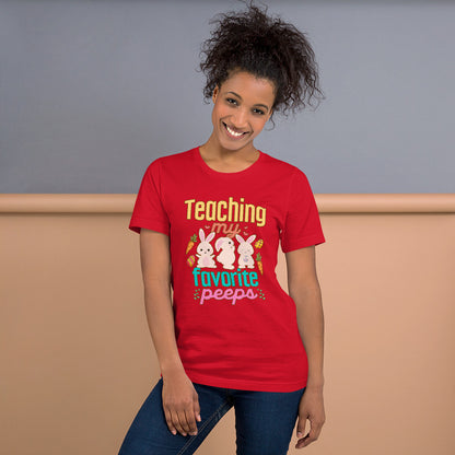 Teaching My Favorite Peeps Easter Teacher Unisex Dark Shirt