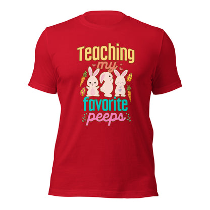 Teaching My Favorite Peeps Easter Teacher Unisex Dark Shirt