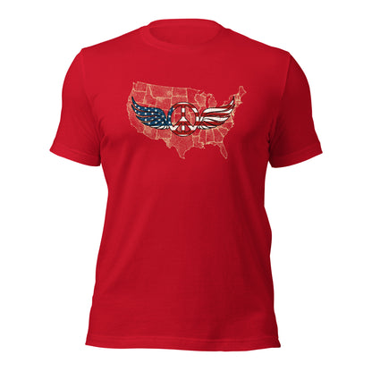 Stars And Stripes Peace Wings Sign Patriot Unisex Dark Shirt