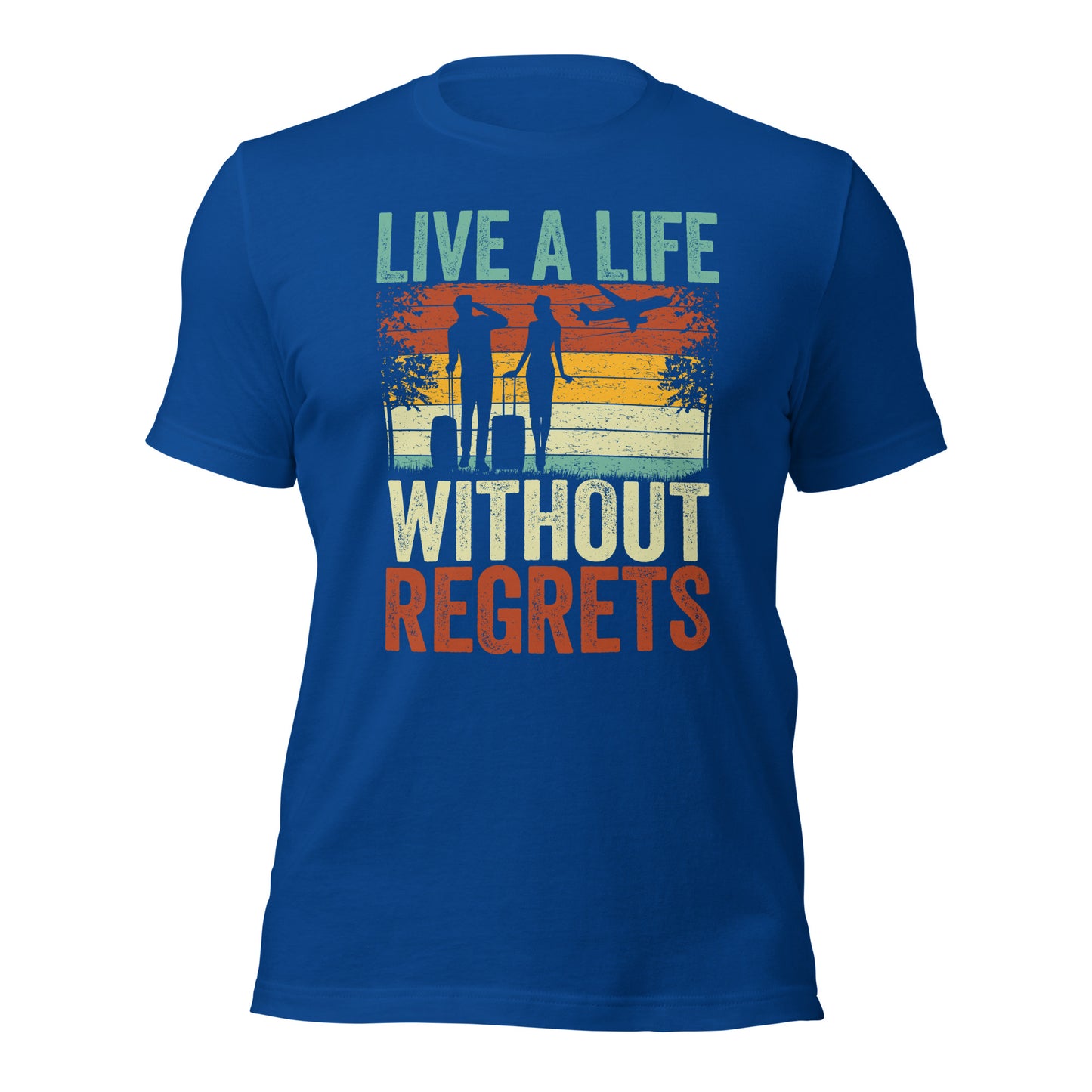 Couple Traveler Inspirational Live A Life Without Regrets Dark Shirt