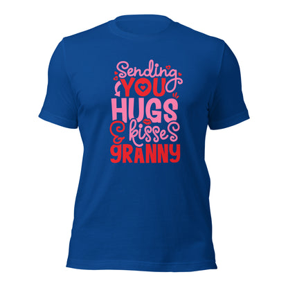 Sending You Hugs & Kisses Granny Mothers Day Dark Shirt