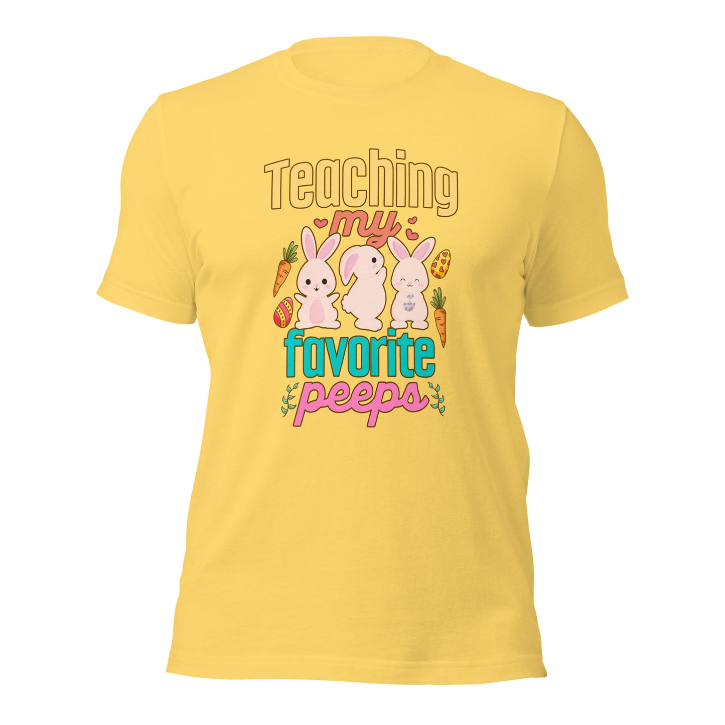 Teaching My Favorite Peeps Easter Teacher Unisex Light Shirt